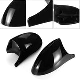 1 x RAW Customer Returns Rearview Mirror Cover Replacement for BMW E81 E87 E90 E91 E92 E93 PRE-LCI, 1 Pair Car Mirror Caps Rear View Mirror Cap Replacement Accessories Black  - RRP €55.46