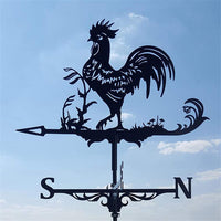 1 x RAW Customer Returns Alnicov Metal Weather Vane, Vintage Weather Vane Hollow Wind Direction Indicator for Outdoor Garden Roof Paddock Decoration Weather Vane - RRP €29.17