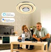 1 x RAW Customer Returns OTREN LED ceiling light dimmable with Bluetooth speaker, 36W 3600LM smart RGB ceiling light with color change, WiFi lamp with remote control and APP control, compatible with Alexa Google Home, 30CM - RRP €51.42