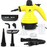 1 x RAW Customer Returns MLMLANT handheld steam cleaner 350ML water tank with handheld steam cleaner pressure with 9-piece accessories for, carpets, curtains, car seats, kitchen, small upholstery, sofa, steam cleaner, steam duck - RRP €39.34