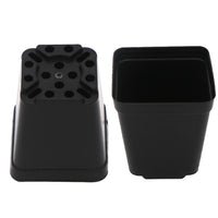 1 x RAW Customer Returns GGOUPTY Plant Pots Made of Plastic Pack of 100 5 cm Black Plastic Square Pots Plant Pot Flower Pots Cultivation Pots - RRP €15.94