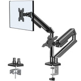 1 x RAW Customer Returns WHYFONE monitor mount 2 monitors for 13-32 inch screen, screen mount 2 monitors height adjustable with 9KG per arm, gas spring arm stand with tilting and rotating, VESA 75 100mm - RRP €69.99