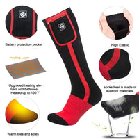 1 x RAW Customer Returns Sun Will Socks Heated Women Men Foot Warmer Electric 7.4V 2200mAh Rechargeable Ski Socks Winter Sports Outdoor Thermal Socks for Fishing Hiking Cycling Prevent Arthritis Raynaud s Syndrome - RRP €36.0