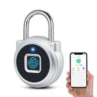 1 x RAW Customer Returns Fingerprint Padlock, Eseesmart Smart Lock Fingerprint Phone App Unlock, IP65 Waterproof Smart Small Padlock Travel Luggage Suitcase Office Home Cabinet - RRP €26.99