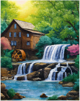 1 x Brand New Leejoey 5D Diamond Painting Full Set River Cottage, 5D Diamond Painting Painting Kit Forest Landscape, Rhinestone Embroidery Painting Crystal Rhinestone Embroidery for Home, Wall Entrance Decorations 30 x 40 cm ly-35 - RRP €20.4