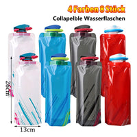 1 x Brand New Foldable water bottle with carabiner, foldable water bottle, foldable drinking bottle 700ml, foldable bottle, collapsible flexible reusable water bottle for hiking, adventure, travel - RRP €20.4