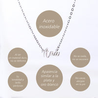 1 x RAW Customer Returns various Name Necklace, Stainless Steel, Customizable Name Pendant, Silver Color - Personalized Gifts for Women, Mothers, Girls, Couples or Best Friend, Plateado, Stainless Steel, Not - RRP €24.0