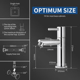 1 x RAW Customer Returns AiHom cold water tap cold water tap small tap cold water guest toilet single lever tap bathroom taps chrome pedestal valve pedestal tap for bathroom - RRP €26.21