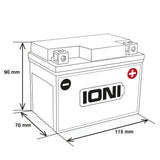 1 x RAW Customer Returns Scooter battery 12V 5Ah AGM IONI ION TYPE - SLA4L-BS sealed maintenance-free  - RRP €22.72