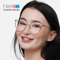 1 x RAW Customer Returns Firmoo blue light glasses without prescription women men round blue light filter computer glasses against headaches transparent with gold  - RRP €30.85