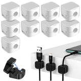 19 x Brand New 9 Pack Cable Holder Cable Clips, Cable Organizer Magnetic Cable Management Self-Adhesive Cable Holder for Desk, Bedside Table, Kitchen, Charging Cable, HDMI, USB, Audio Cable White  - RRP €114.76