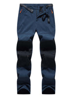 1 x RAW Customer Returns JustSun Ski Pants Men Hiking Pants Outdoor Pants Softshell Pants Trekking Pants Snowboard Pants Winter Waterproof Windproof Warm Lined Blue XL - RRP €37.99