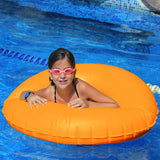 1 x RAW Customer Returns Swimming ring inflatable, XiXiRan swimming ring adults, swimming rings large, swimming ring fluorescence, thickening of the swimming ring, inflatable swimming ring diameter 85 cm for the pool, beach, summer orange  - RRP €12.48