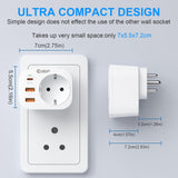 1 x RAW Customer Returns Unidapt 4 in 1 travel adapter for India with 3 USB, adapter India socket, travel adapter India, travel plug type D, adapter for Sri Lanka, India, Nepal, travel plug India power adapter - RRP €18.99