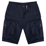 1 x RAW Customer Returns TOMEEK Cargo Shorts for Men Cotton Bermuda Men with Multiple Pockets Vintage Shorts Combat Work Casual Loose Summer Shorts, Navy Blue, Size XXL - RRP €31.46