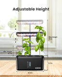 1 x RAW Customer Returns iDOO Hydroponic Growing Systems, 8 Pods Smart Garden Growing System with LED Plant Lamp, Automatic Timer Indoor Herb Garden Kit, Height Adjustable, 38cm, Black - RRP €89.98