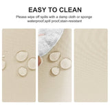 1 x RAW Customer Returns DWCN Beige Tablecloth Stain Protection Washable Table Linen Waterproof Table Cloth for Dining Room, Garden, Party, Wedding or Household, 140 x 220 cm - RRP €22.99