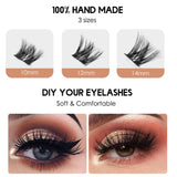 1 x Brand New Individual Eyelashes, C Curl Fake Lashes 10-14mm, DIY Cluster Individual Lashes, Cat Eye Lashes for Eyelash Extension Reusable Lashes - RRP €18.0