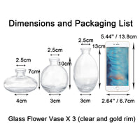 1 x RAW Customer Returns EylKoi Small Vases for Table Decoration Glass 4 Sets 12 Pieces Transparent Mini Vase Vintage Handmade Hydroponic Glass Vase Flower Vase Modern Set for Wedding Table Decoration, Home Living Room Flowers Rose - RRP €89.99