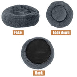 1 x RAW Customer Returns NIBESSER pet bed dog bed cat bed round plush dog sofa cat sofa cushion in doughnut shape diameter 60cm, dark gray  - RRP €24.79