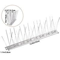 1 x RAW Customer Returns Bynccea Bird Repellent Stainless Steel Pigeon Repellent Spikes, Durable Bird Spikes Fence Spikes Bird Deterrent Spikes for Anti-Crows, Seagulls and Small Birds 1 Meter  - RRP €26.4