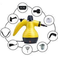 1 x RAW Customer Returns Steam Cleaner Powerful and versatile portable for removing stains in car upholstery, household appliances, kitchens, carpets, crystals, sofas Vaporizer with 9 accessories - RRP €39.99