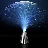 1 x RAW Customer Returns OSALADI 13 Inch LED Color Changing Fiber Optic Light Battery Operated Ice Fiber Mood Novelty Lamps with Silver Cone Base Colorful Sensory Light for Wedding Valentine s Day Colourful  - RRP €13.99