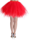 1 x RAW Customer Returns Dressystar LXQC Petticoats Mini Skirt Short Underskirt Tutu Irregular Tulle Women Girls Ballet Skirt Multi-Layers Red L - RRP €19.87