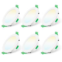 1 x RAW Customer Returns ALUSSO LED recessed spotlight 230V dimmable 68mm 7W ultra flat IP44 LED spots warm white neutral white cold white ceiling spots for bathroom kitchen living room, white, set of 6 - RRP €40.33