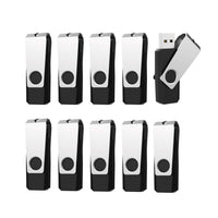 1 x RAW Customer Returns RAOYI 10 Pack USB Stick 4GB, USB 2.0 Flash Drive Swivel Memory Stick with Metal Cover for Laptop PC TV Car Radio - Black - RRP €28.49