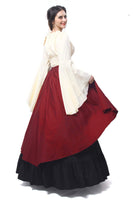 1 x RAW Customer Returns Fiamll Renaissance Dress Women s Medieval Dress Medieval Costume Women s Trumpet Sleeves Victorian Dresses Red 3XL Shirt and Skirt  - RRP €66.78