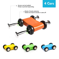 1 x Brand New HOMCENT marble run car track toy, car racing track toy with 4 cars, car track toy from 3 years old boys girls, gift for children - RRP €13.63