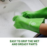 1 x Brand New HANDLANDY Chemical Resistant Gloves Reusable, Heavy Duty for Gardening, Cleaning S, Green-2 Pairs  - RRP €25.2