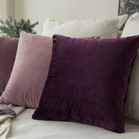 1 x RAW Customer Returns MIULEE velvet cushion cover pillowcase pillow covers sofa cushions decorative throw pillows couch cushions decorative cover cover decorative pillows for sofa living room bedroom set of 2 60 x 60 cm aubergine purple - RRP €22.49