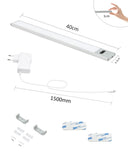 1 x RAW Customer Returns LED under cabinet light kitchen dimmable with touchless sensor, 40CM kitchen under cabinet light warm white 3000K neutral white 4000K cold white 6000K, under cabinet lighting light strip for cabinet, workbench - RRP €21.99