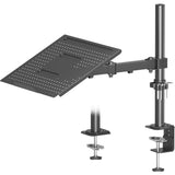 1 x RAW Customer Returns Redbat monitor arm with ventilated laptop shelf, fully adjustable for 13 to 32 inch LCD LED screen up to 16 inch notebook, 2 mounting options, tilt, swivel rotate - RRP €34.78