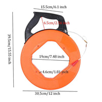 1 x RAW Customer Returns Cable pulling tape 30 meters fiberglass cable tape spools reel puller pulling device fiberglass cable pulling device cable tool electrician tools - RRP €42.35