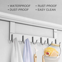 1 x RAW Customer Returns Anjuer door hanging rack, 6 hooks, aluminum alloy door coat rack, L 40 x W 4.5 x H 11cm - RRP €14.99