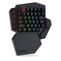 1 x RAW Customer Returns Redragon K585 PRO Wireless One-Handed Mechanical Keyboard, 42 Keys, 3-Mode RGB 40 Gaming Keyboard with 7 Built-in Macro Keys, Detachable Wrist Rest, Long-Lasting Battery Brown Switch  - RRP €67.58