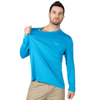 1 x RAW Customer Returns Coevals Club Long Sleeve UV Shirt UPF 50 UV Sun Protection Outdoor Long Sleeve Lightweight Quick Dry Shirt for Hiking Running Swimming, Light Blue, XXXL - RRP €24.0