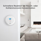 1 x RAW Customer Returns X-Sense Smoke and Carbon Monoxide Detector with LCD Display, 10 Year Battery Life, Dual Sensor Smoke and CO Detector Complies with EN 14604 EN 50291 Standards, Auto-Check, SC08 - RRP €41.3