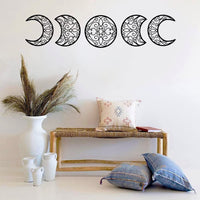 4 x Brand New Shackcom Self-adhesive Moon Wall Decoration, 5 Pieces Wooden Moon Wall Sticker Set with Hollow Design Nordic Style Art Wall Hanging Wall Sticker for Living Room Bedroom-Black - RRP €64.52