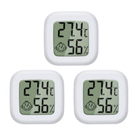 1 x RAW Customer Returns PAIRIER Mini Hygrometer Large LCD Digital Thermometer, 3 Pieces Indoor Room Thermometer for Home, Bedroom, Baby Room, Office, Greenhouse, Cellar - RRP €12.99