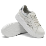 1 x Brand New Ladies classic Oxford lace-up shoes, comfortable casual shoes for women white 37 - RRP €40.33