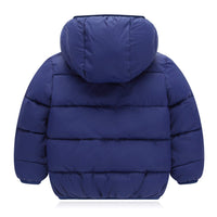 1 x RAW Customer Returns Happy Cherry Children s Winter Jacket Boys Girls Lined Jacket Padded Quilted Jacket Windproof Hooded Jacket - Blue Size 120 - RRP €37.99