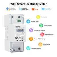 1 x RAW Customer Returns KETOTEK Smart Electricity Meter DIN Rail 1 Phase Bidirectional, Digital Energy Meter WLAN 5 65 A 90-250V, Bidirectional Meter 1 Phase, KWH Meter WLAN Remote Control by App - RRP €64.99