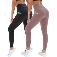 1 x RAW Customer Returns DDOBB Pack of 2 Sports Leggings Women s High Waist Sports Leggings Women s Long with Pockets Gym Leggings Opaque Black Sports Pants Elastic Tummy Control Yoga Pants Fitness Running Pants Black Pink, SM  - RRP €18.42