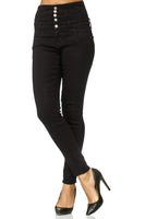 1 x RAW Customer Returns Elara Damen Jeans Stretch Skinny High Waist Chunkyrayan EL60 Schwarz-42 XL  - RRP €28.94