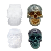 1 x RAW Customer Returns WYAHYQ 2 pieces skull casting molds for concrete epoxy resin candle molds silicone skull Halloween silicone mold large - RRP €12.44