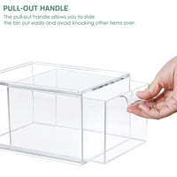 1 x RAW Customer Returns Greentainer Makeup Organizer with Drawers, Stackable Clear Plastic 4.5 Height Organizer for Cosmetics and Beauty Supplies on a Dressing Table Clear, 2 Pack  - RRP €29.99